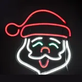 Christmas Neon Light Santa Acrylic-Style Clear Back Panel with Hang Hole 35cm X 35cm USB 5V 1A – image 2