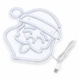 Christmas Neon Light Santa Acrylic-Style Clear Back Panel with Hang Hole 35cm X 35cm USB 5V 1A – image 1