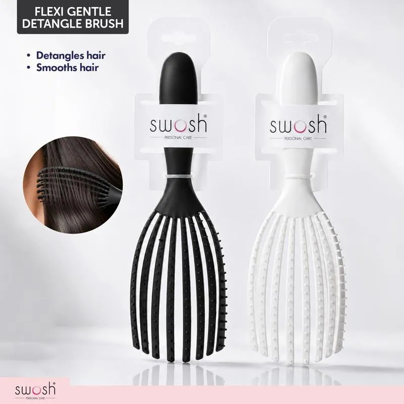 Brush Soft Flow Detangling Brush Black & White Assorted – image 3