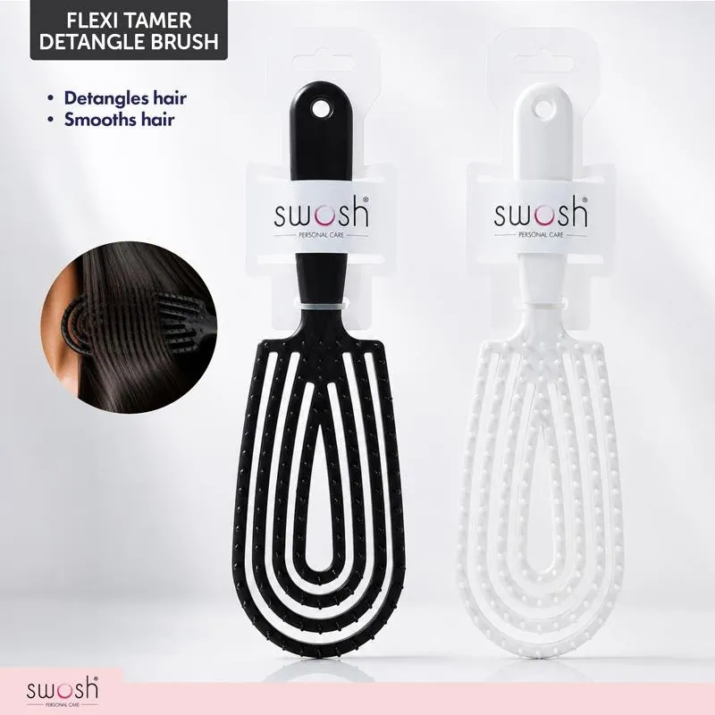 Brush Medium Tamer Detangling Paddle Black & White Assorted – image 3