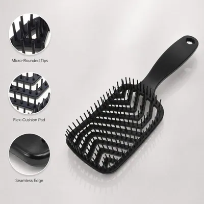 Brush Medium Tamer Detangler Black & White Assorted