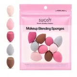 Makeup Blending Mini Sponges 10pk - Includes: 5pc X Tear Drop & 5pc X Angled Cut Teardrop - Assorted Neutral Colours – image 4