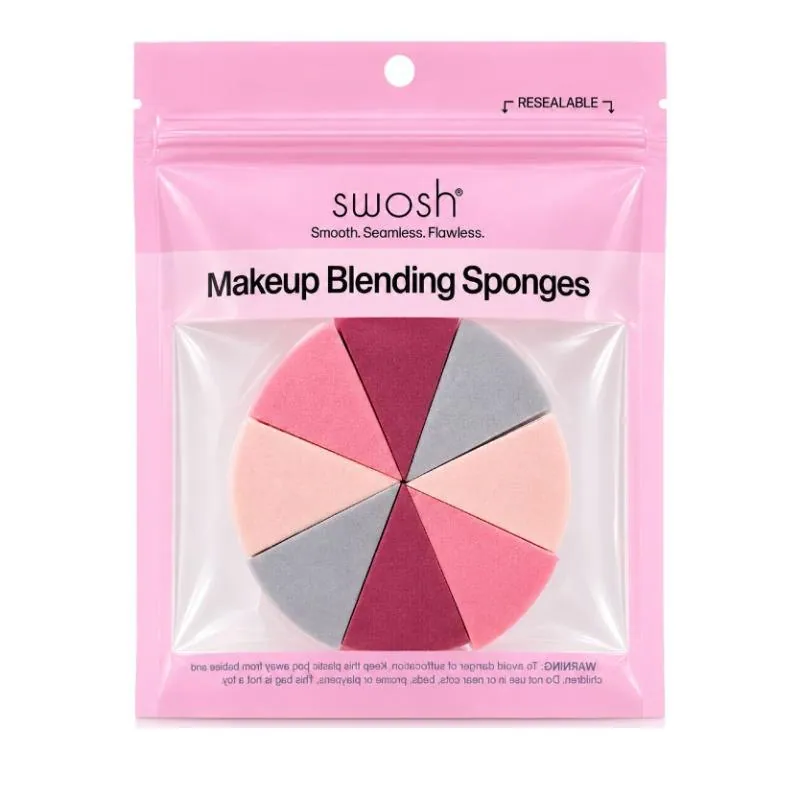 Makeup Blending Wedge Sponges (Round Wedge) Includes: 8 Wedges - Assorted Neutral Colours – image 4
