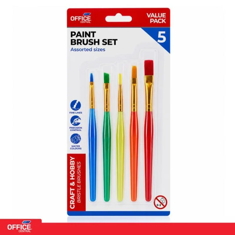 Drawing & Craft Paint Brush Craft & Hobby 5 Assorted Brushes – image 4
