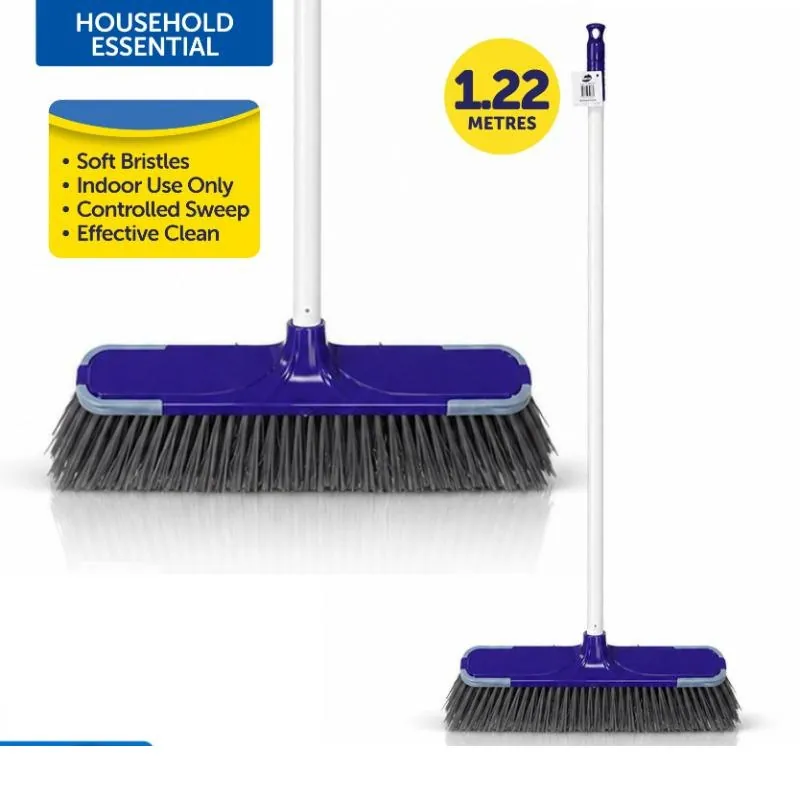 Broom Indoor Multi-Purpose Soft Bristle with Wide Head 1.22m Handle - 400mm Head – image 3