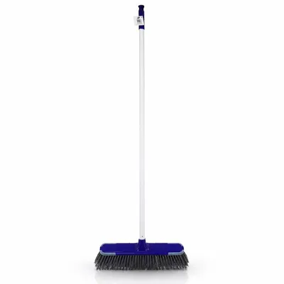 Broom Indoor Multi-Purpose Soft Bristle with Wide Head 1.22m Handle - 400mm Head