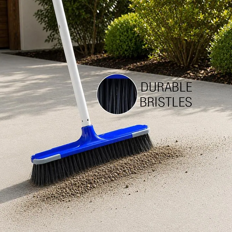 Broom Outdoor Multi-Purpose Hard Bristle with Wide Head 1.22m Handle - 400mm Head – image 2