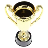 Gold Plastic Trophy Classic Cup Style Display Award with Black Base 13.5cm X 22.5cm X 8.4cm – image 2