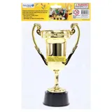 Gold Plastic Trophy Classic Cup Style Display Award with Black Base 13.5cm X 22.5cm X 8.4cm – image 3