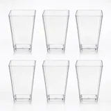 Dessert Cups Clear Plastic Rectangular 8.2cm X 4cm - 80ml - 20pk – image 1