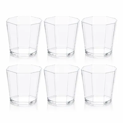 Dessert Cups Clear Plastic Hexagonal 4.8cm X 5.5cm - 55ml - 20pk