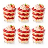 Dessert Cups Clear Plastic Hexagonal 4.8cm X 5.5cm - 55ml - 20pk – image 2
