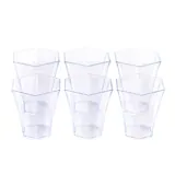 Dessert Cups Clear Plastic Tall Hexagonal 7.2cm X 6.2cm - 120ml - 20pk – image 1