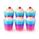 Dessert Cups Clear Plastic Tall Hexagonal 7.2cm X 6.2cm - 120ml - 20pk – image 2