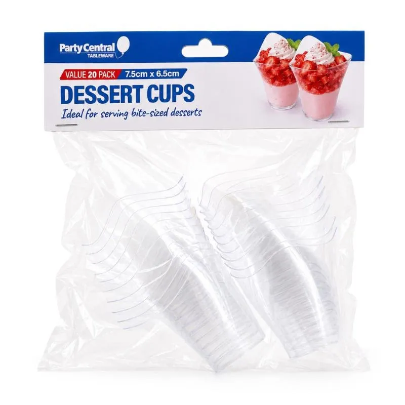 Dessert Cups Clear Plastic Triangular 7.5cm X 6.5cm - 75ml - 20pk – image 4