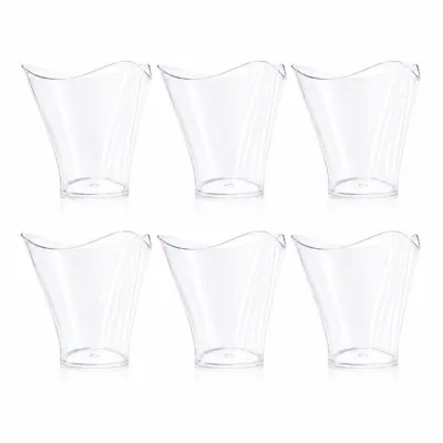Dessert Cups Clear Plastic Triangular 7.5cm X 6.5cm - 75ml - 20pk
