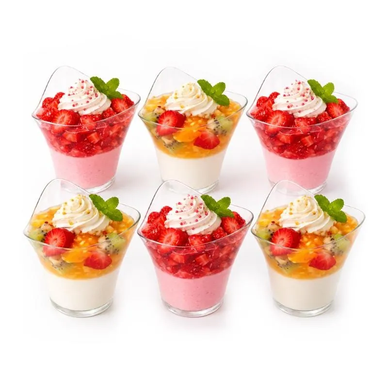 Dessert Cups Clear Plastic Triangular 7.5cm X 6.5cm - 75ml - 20pk – image 2