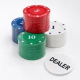 Poker Chips Set 100pc with Dealer Button – image 1