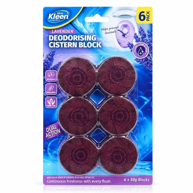 Toilet Deodorising Cistern Blocks 6pk X 50g Each – Lavender – image 4