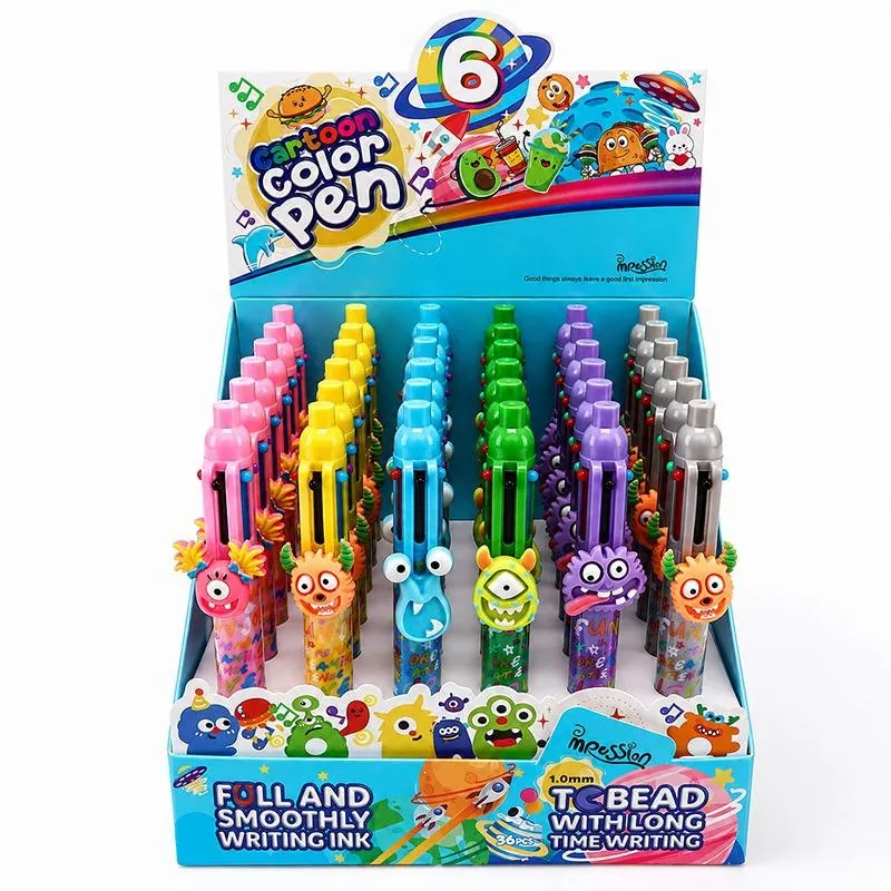 Pen 6-in-1 Character Pen Monsters 6 Assorted Designs – image 4