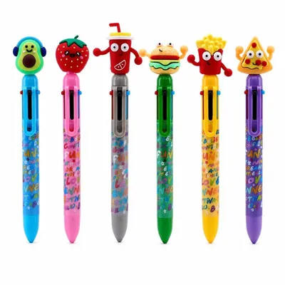 Pen 6-in-1 Character Pen Food Designs 6 Assorted Designs