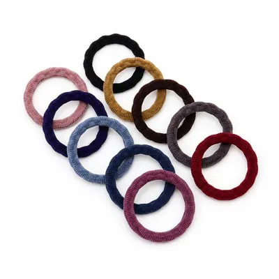 Hair Elastic Ties Ø4cm (Metal Free Fabric) 20pk/Tube - 10 Colour Packs
