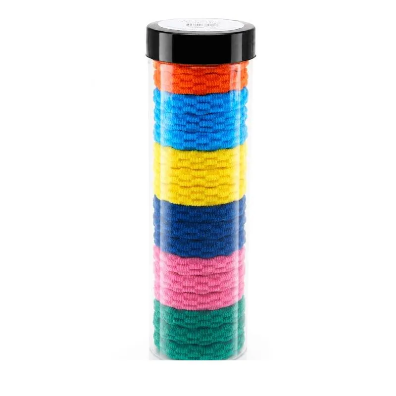 Hair Elastic Ties Ø4cm (Metal Free Fabric) 18pk/Tube - 6 Bright Colour Packs – image 4