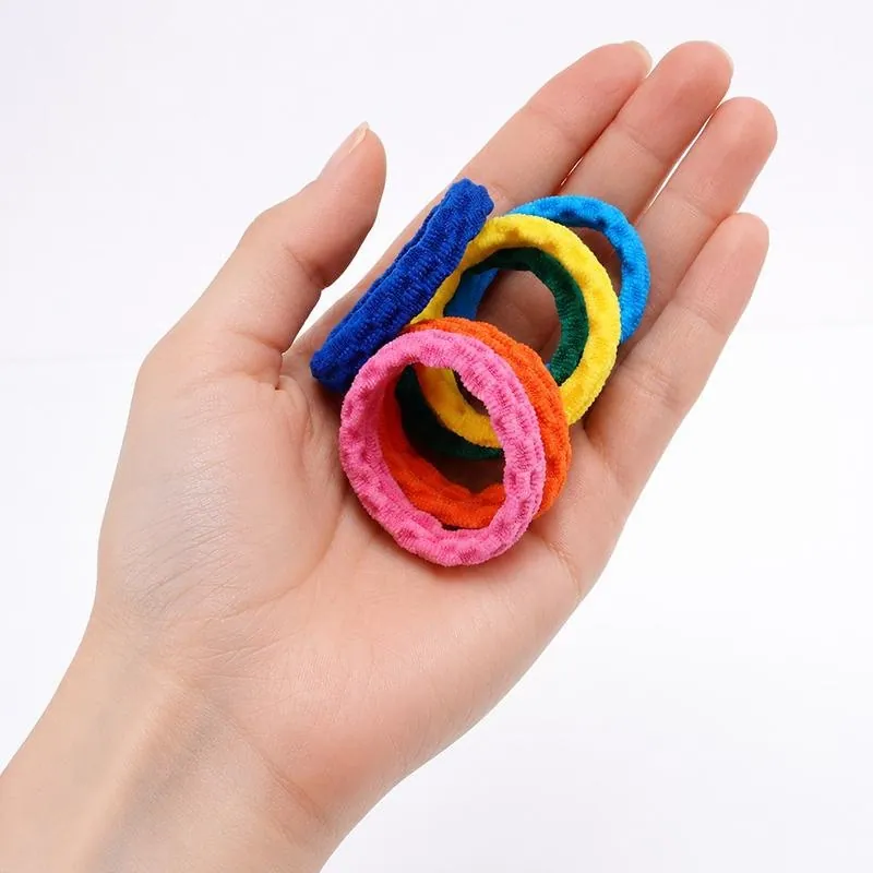 Hair Elastic Ties Ø4cm (Metal Free Fabric) 18pk/Tube - 6 Bright Colour Packs – image 2