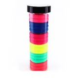 Hair Elastic Ties Ø4cm (Metal Free Fabric) 18pk/Tube - 6 Bright Neon Colour Packs – image 4