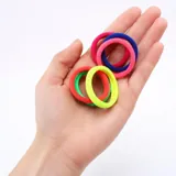 Hair Elastic Ties Ø4cm (Metal Free Fabric) 18pk/Tube - 6 Bright Neon Colour Packs – image 2