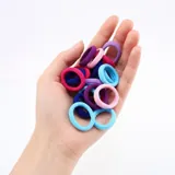 Hair Elastic Ties Ø3cm (Metal Free Fabric) 60pk/Tube -Mixed Colour Packs – image 2