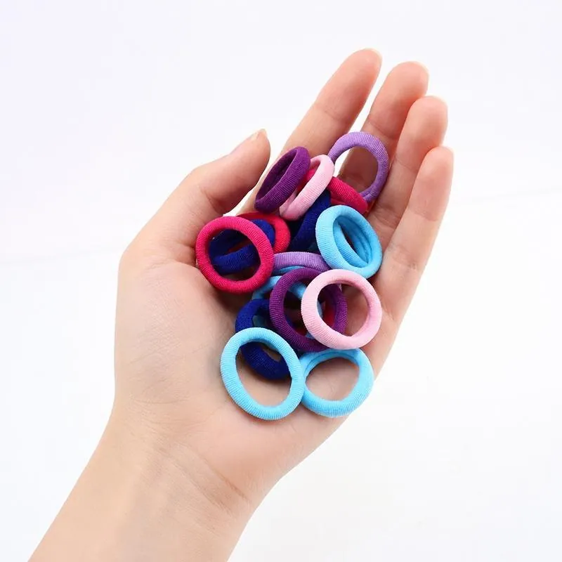 Hair Elastic Ties Ø3cm (Metal Free Fabric) 60pk/Tube -Mixed Colour Packs – image 2