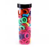 Hair Elastic Ties Ø2cm (Metal Free Fabric) 100pk/Tube - Mixed Colour Packs – image 4