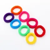 Hair Elastic Ties Ø2cm (Metal Free Fabric) 100pk/Tube - Mixed Colour Packs – image 1