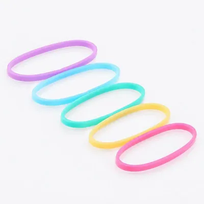 Hair Rubber Bands Extra Thick Ø2.5cm 250pk/Tube - Assorted Colour Packs