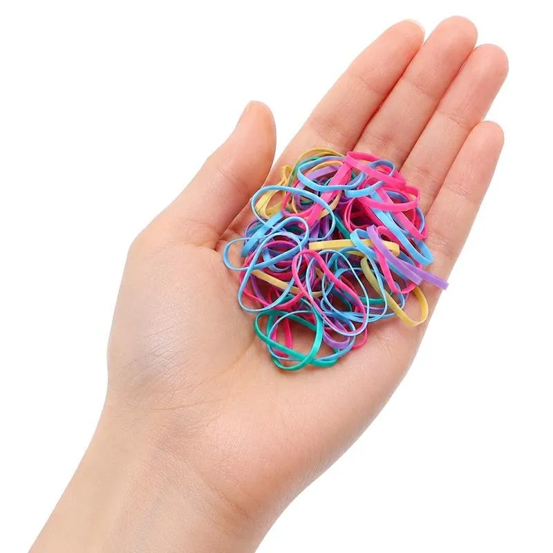 Hair Rubber Bands Extra Thick Ø2.5cm 250pk/Tube - Assorted Colour Packs – image 2