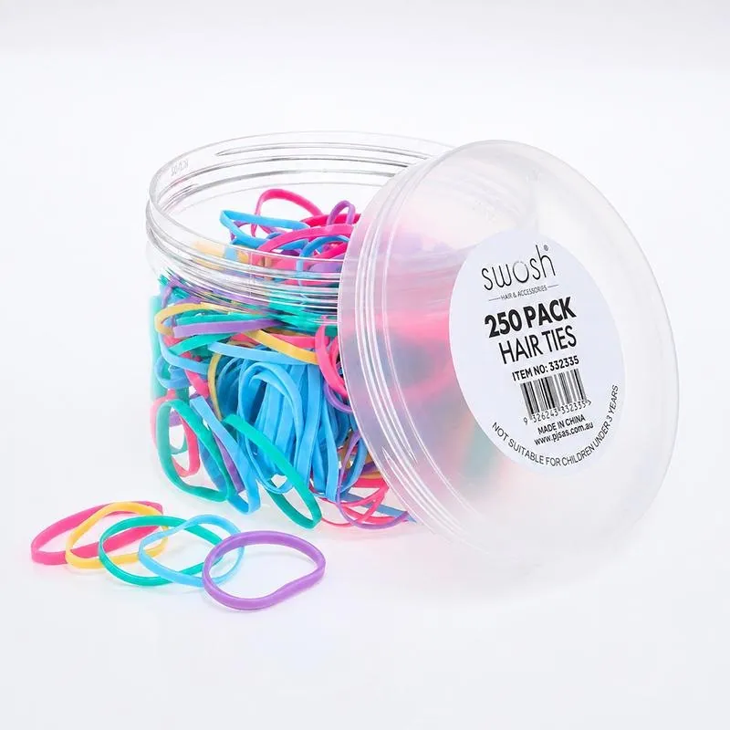 Hair Rubber Bands Extra Thick Ø2.5cm 250pk/Tube - Assorted Colour Packs – image 3