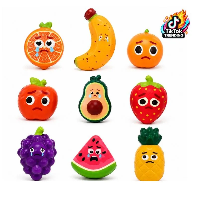 Squishy Squeeze - Fruit Serious - 9 Assorted Designs Up To 10cm Height - PU Foam – image 4