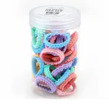 Hair Elastic Ties Ruffled Ø2.5cm 50pk/Tube - Assorted Colour Packs – image 4