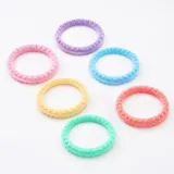 Hair Elastic Ties Ruffled Ø2.5cm 50pk/Tube - Assorted Colour Packs – image 1