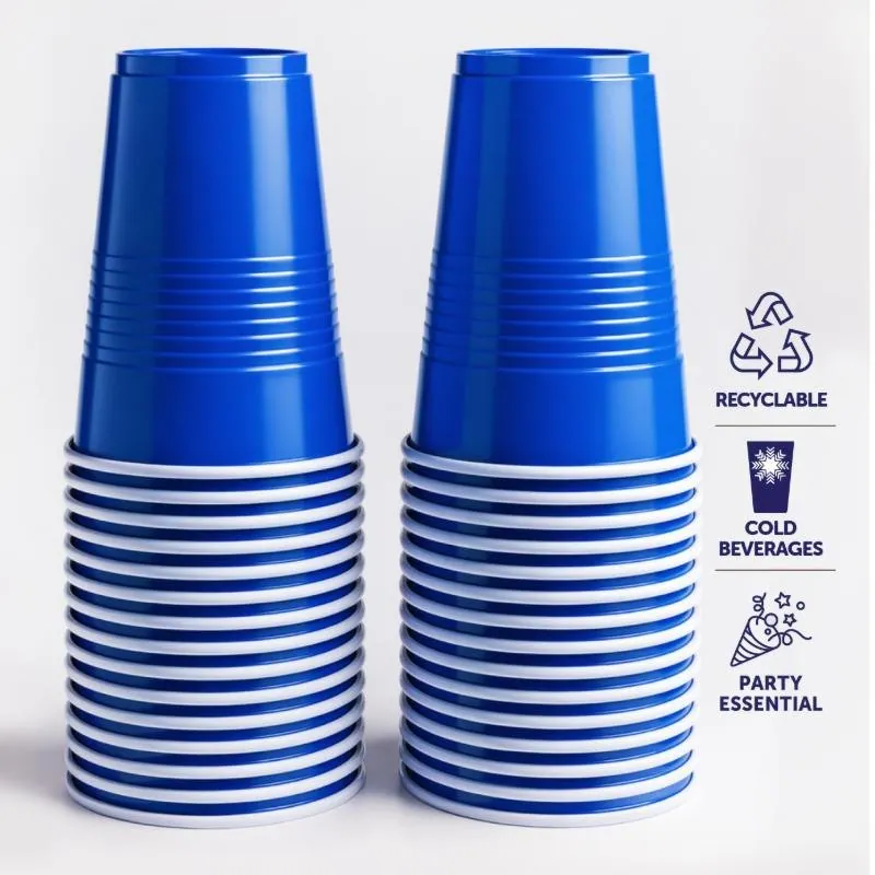 Drinkware & Partyware Party Cups 265ml 50pk American Blue – image 2
