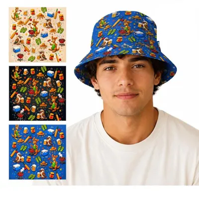 Aussie BBQ Party Adults Bucket Hat 3 Assorted Colours