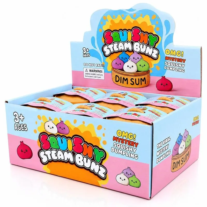 Squishy Squeeze - Dumpling with Steamer Basket - Ø8.5cm - Assorted Glitter Colours – image 3