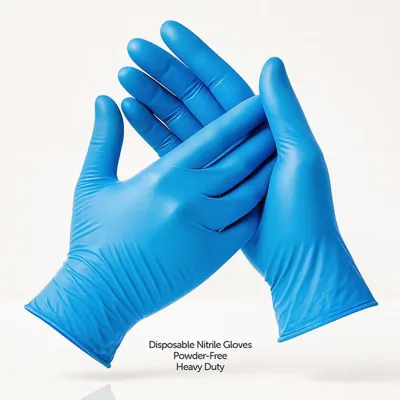 Gloves Powder Free Disposable - Nitrile - Blue - Small 50pk (Length 240mm X Palm Width 85mm X Thickness 0.10mm)