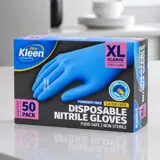 Gloves Powder Free Disposable - Nitrile - Blue - Large 50pk (Length 245mm X Palm Width 105mm X Thickness 0.10mm) – image 2
