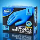 Gloves Powder Free Disposable - Nitrile - Blue - XLarge 50pk (Length 245mm X Palm Width 110mm X Thickness 0.10mm) – image 3