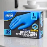 Gloves Powder Free Disposable - Nitrile - Blue - XLarge 50pk (Length 245mm X Palm Width 110mm X Thickness 0.10mm) – image 2