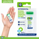 Interdental Dual-Ended Dental Picks 50pk - Includes Bristled & Textured Ends with Bonus Travel Case – image 4