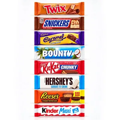 Squishy Squeeze - Treat Series Chocolate Bar - 5cm X 20cm - 8 Assorted - PU Foam