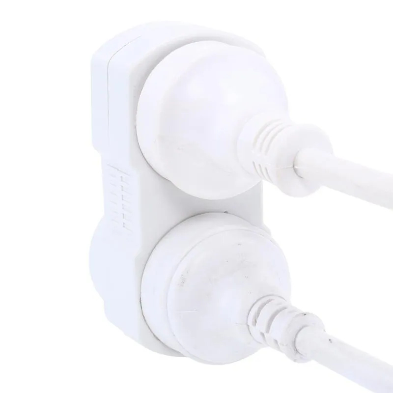 Adapter Double (Vertical) White 240V 10A Max Load 2400W – image 2